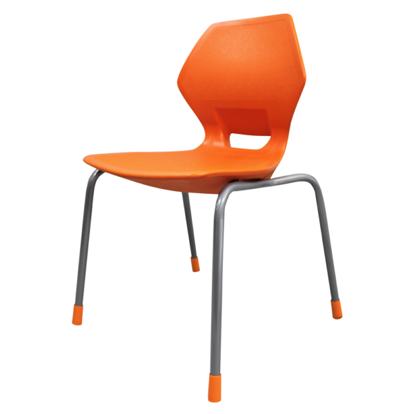 Chaise en plastique DIAMOND orange