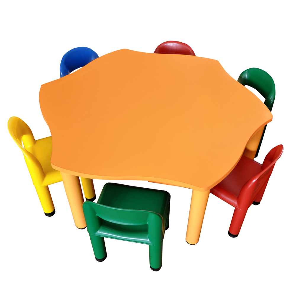 B18 shaped hexagonal table kidergarten copy 1