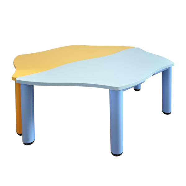 B18 shaped trapezioidal table1 kidergarten