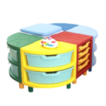 Cubeau îlot de rangement kidergarten