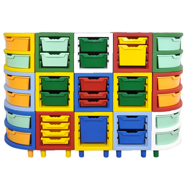 Cubeau plastic cabinet school furniture modular cube 3x3angular