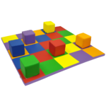 Multicolor carpet cube kindergarten